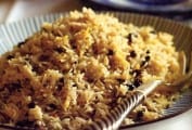 Saffron Rice Pilaf with Nuts and Currants