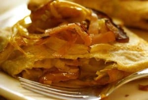 Apples and Gruyere Cheese Crepes
