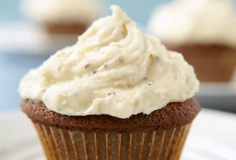 Gingerbread Cupcakes with Cardamom Cream Cheese Frosting