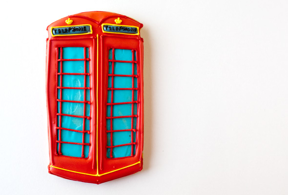 British Telephone Booth Cookie