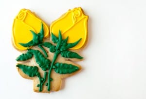 Yellow Roses Cookie