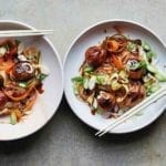 Turkey Meatballs with Rice Noodle Salad
