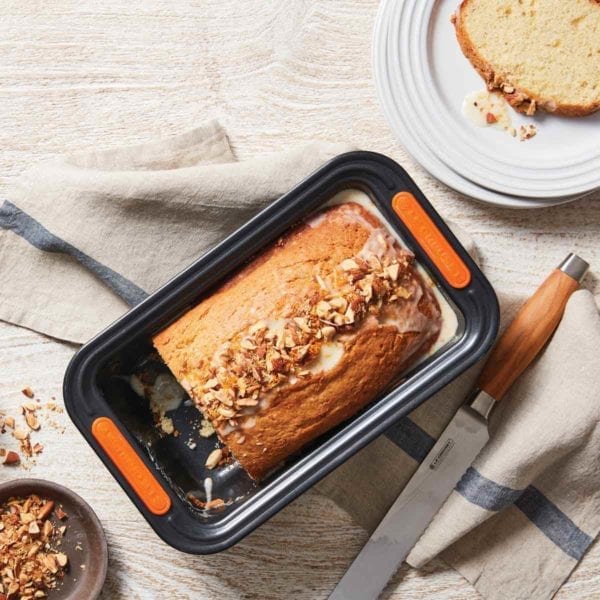 Le Creuset Loaf Pan with Bread
