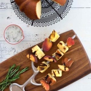 Nordic Ware Cactus Kebob with Pineapple and Peaches