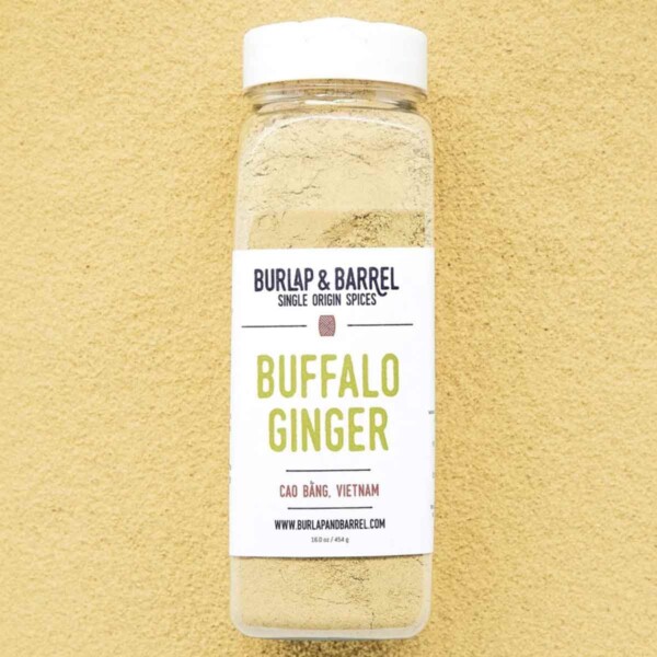 Buffalo Ginger in a large size container.