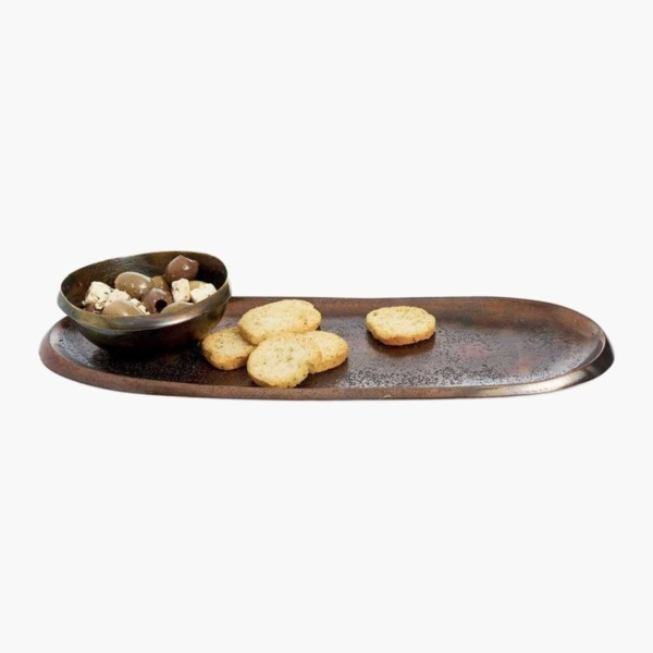 Julia Knight Bronze Eclipse Tray with Olives