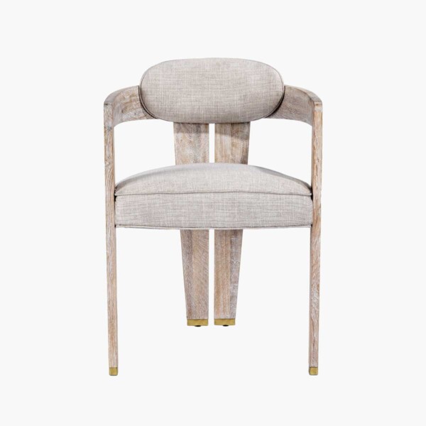 Maryl II Dining Chair in Cream Front View