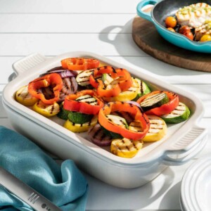 Rectangular Dish with Platterwith Grilled Vegetables