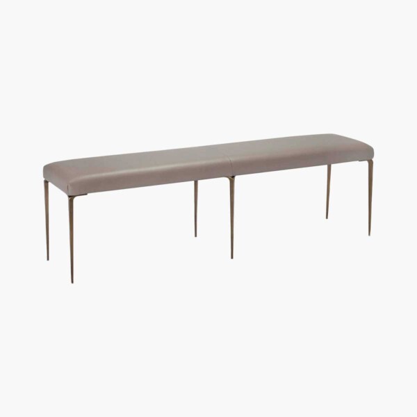 Stiletto Bench in Grey and Bronze.