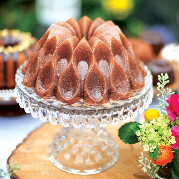 Nordic Ware 70th Anniversary Crown Bundt Pan on Stand