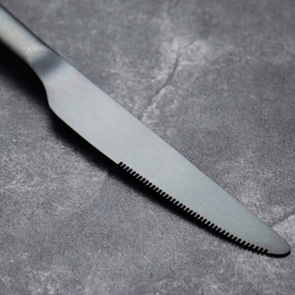 Titanium Flatware close up photo of knife.
