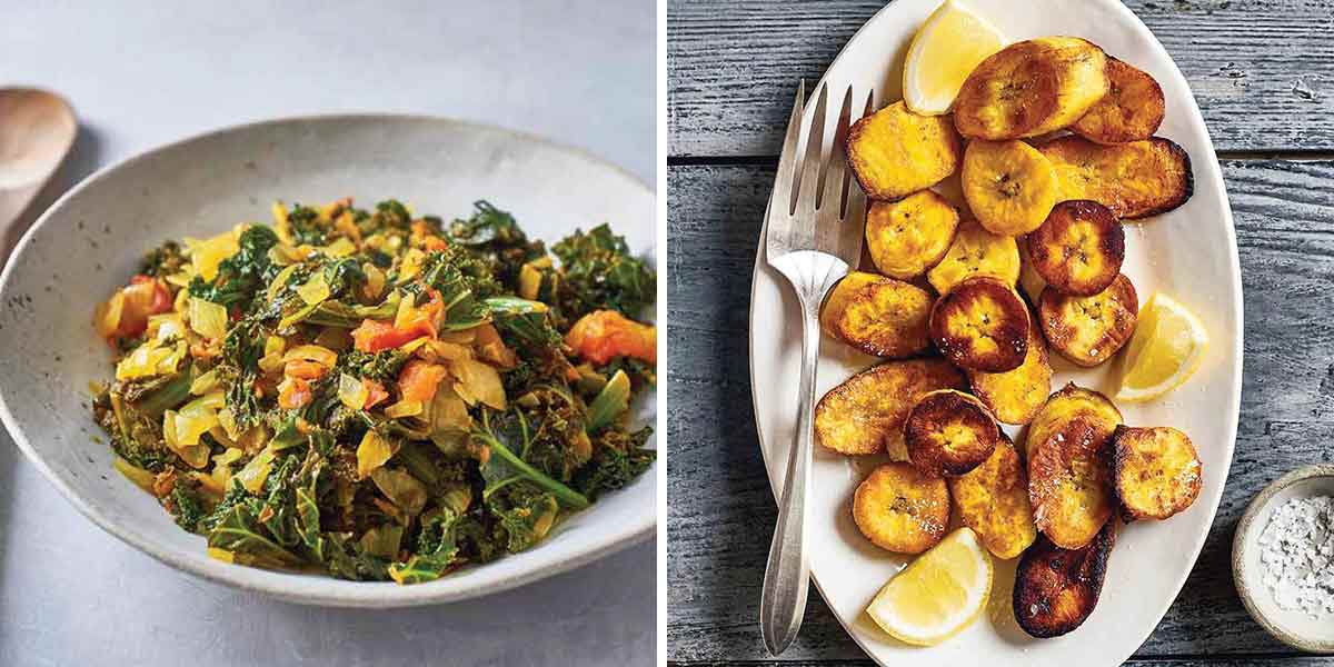 Images of two recipes from In Bibi's Kitchen, which is featured as one of the 20 new cookbooks we cooked from the most in 2020.
