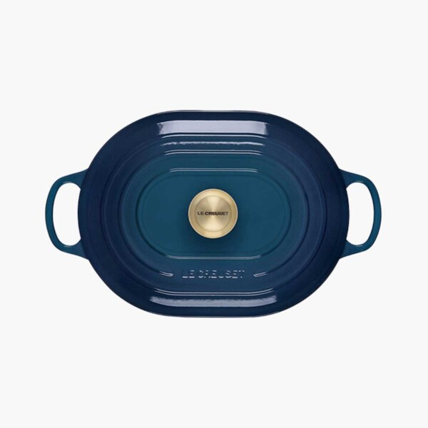 Le Creuset Signature Oval Casserole Top View with Side