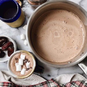 Stainless Steel Saucepan with Hot Chocolate