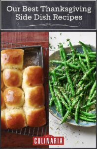 Our best Thanksgiving side dishes roundup including classic dinner rolls and green beans gremolata