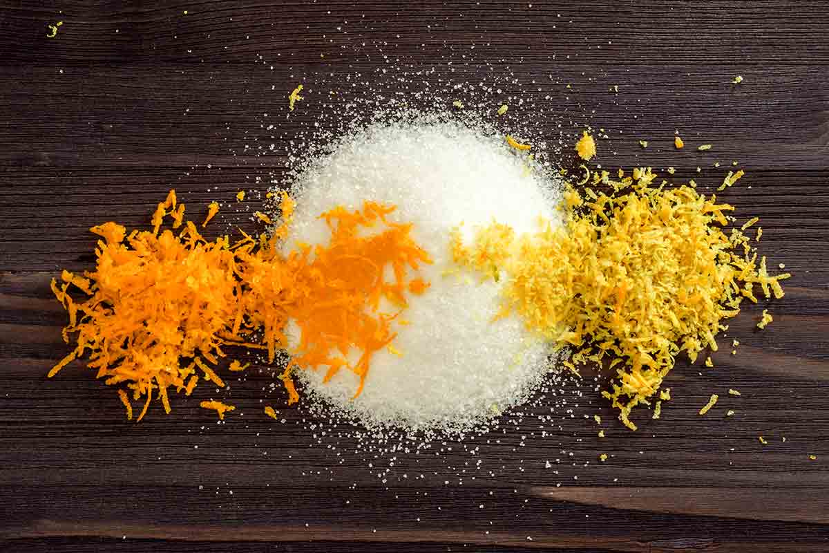 Citrus Zest and sugar for baking