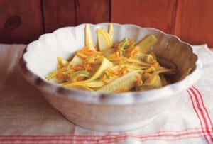 Shaved Summer Squash with Squash Blossoms